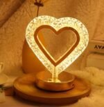 Heart - shaped crystal table lamp - Image 2